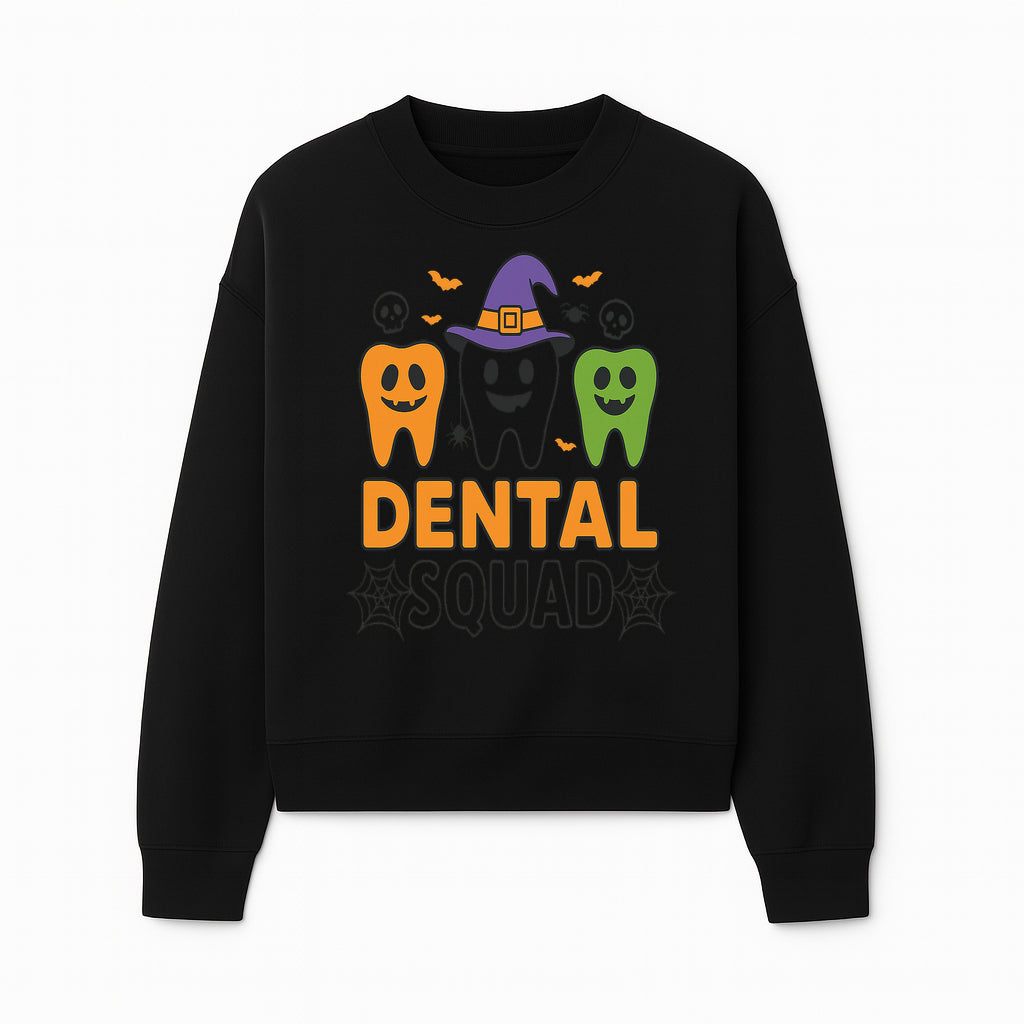 Halloween Dental Squad T-Shirt, Cute Pumpkin Tooth Graphic Tee, Spooky Dentist Apparel for Kids and Adults, Fun Dental Halloween Design - Sweatshirt 1758250126233.jpg