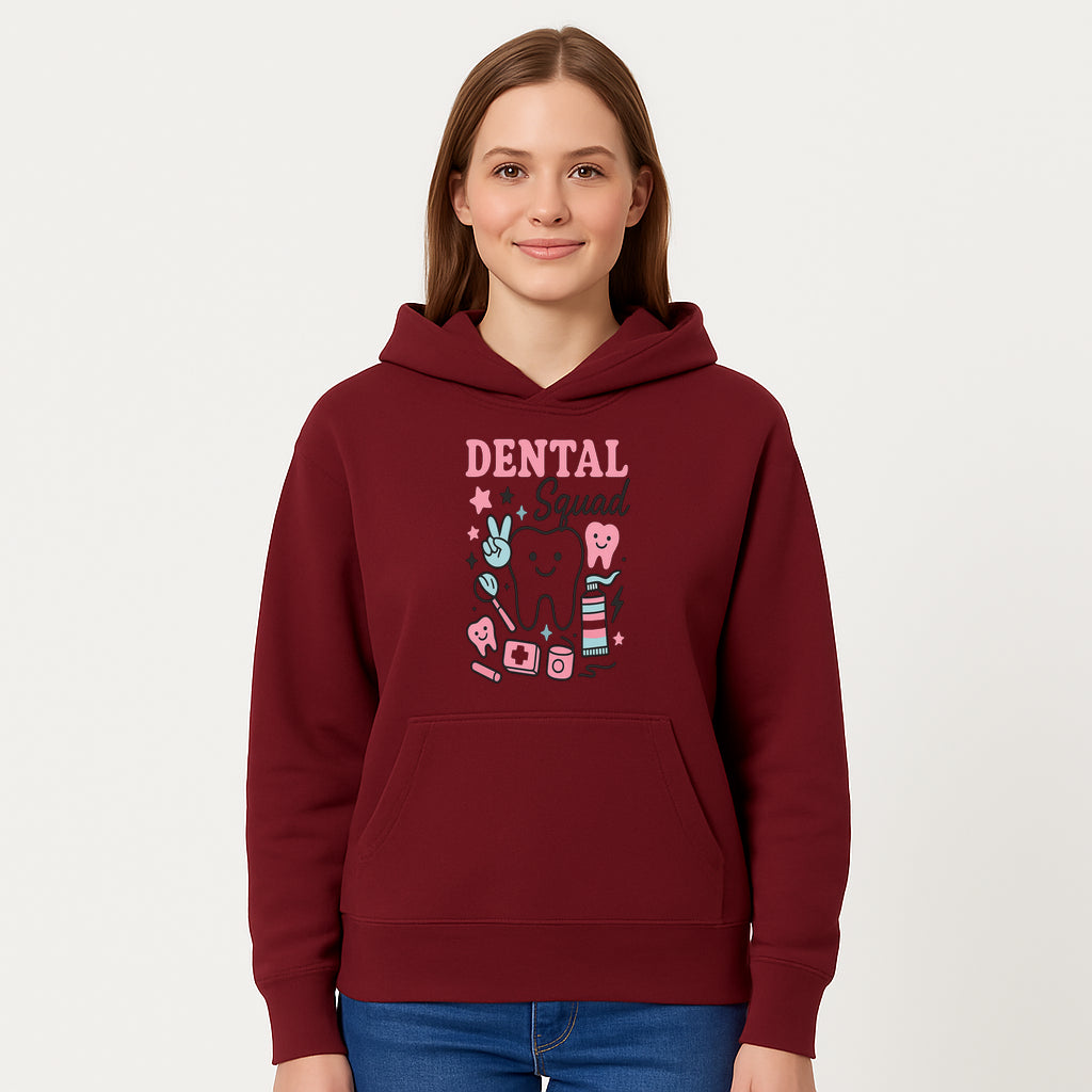 Dental Squad Neon Art Print | Cute Tooth Illustrations | Kids Dental Design | Dental Office Decor | Playful Tooth Brush Graphic - Hoodie 1758250126462.jpg