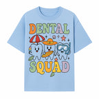Dental Squad Beach Party T-Shirt, Cute Tooth Characters, Summer Fun, Kids Graphic Tee, Funny Dental Humor, Cartoon Design - T-shirt 1758250126536.jpg