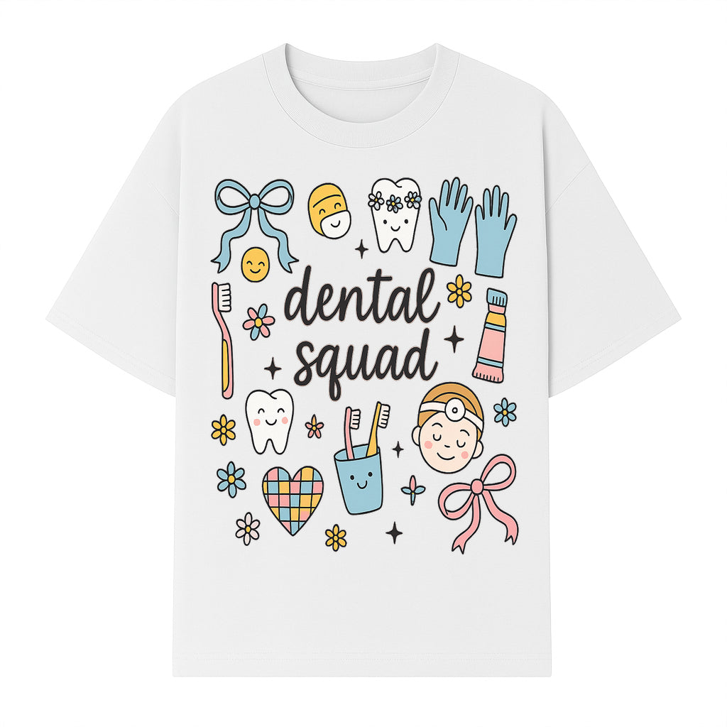 Dental Squad Cute Tooth-Themed Art Print, Kids Dentistry Decor, Fun Dental Hygiene Illustrations, Children's Room Wall Art - T-shirt 1758250126700.jpg