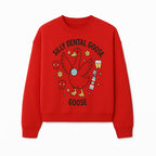 Silly Dental Goose Graphic Tee for Kids - Cute Toothbrush & Teeth Design, Fun Animal Apparel for Children's Dental Hygiene Awareness - Sweatshirt 1758250126758.jpg