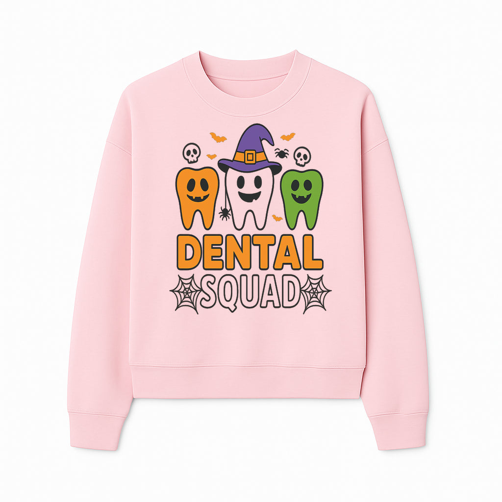 Halloween Dental Squad T-Shirt, Cute Pumpkin Tooth Graphic Tee, Spooky Dentist Apparel for Kids and Adults, Fun Dental Halloween Design - Sweatshirt 1758250126871.jpg