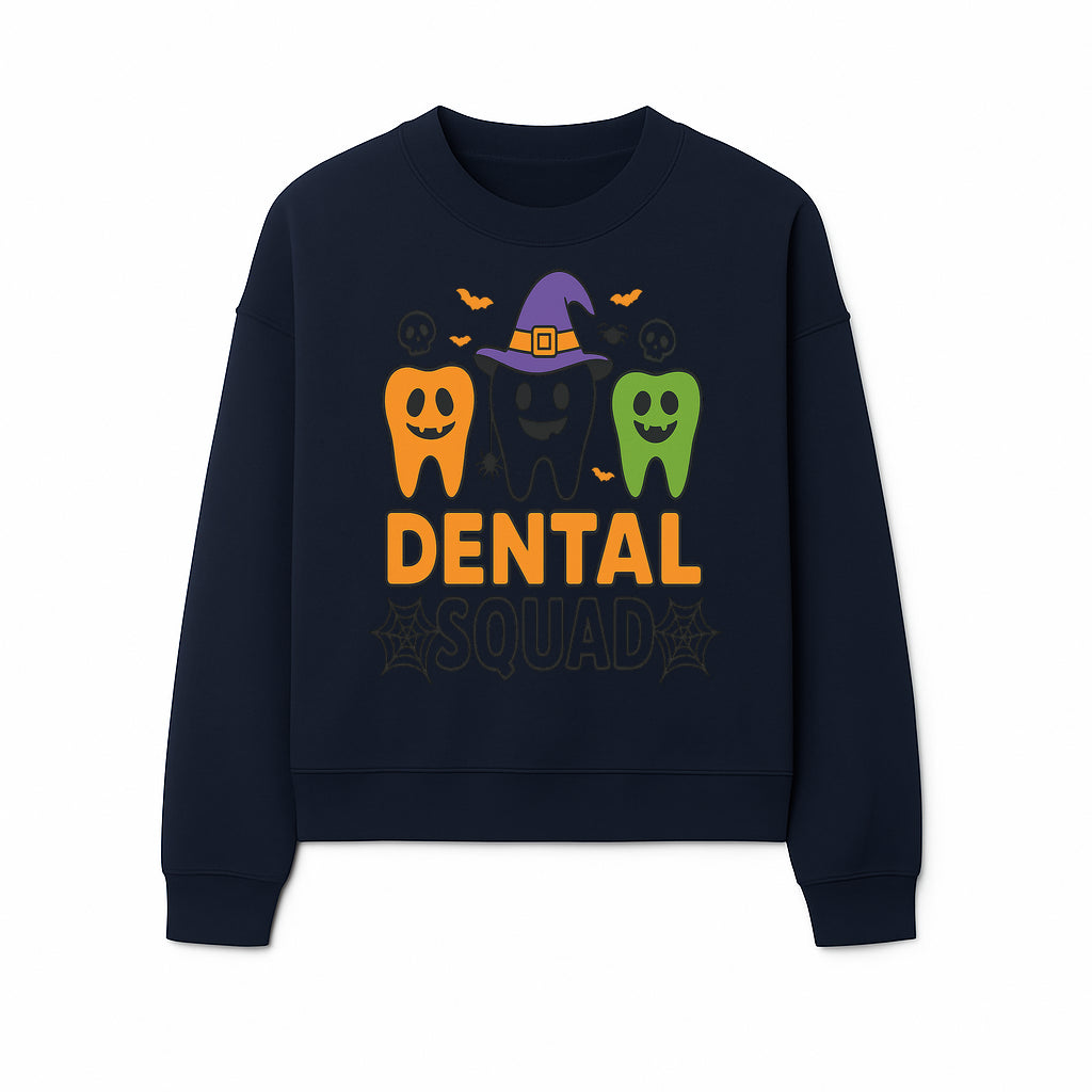 Halloween Dental Squad T-Shirt, Cute Pumpkin Tooth Graphic Tee, Spooky Dentist Apparel for Kids and Adults, Fun Dental Halloween Design - Sweatshirt 1758250127208.jpg