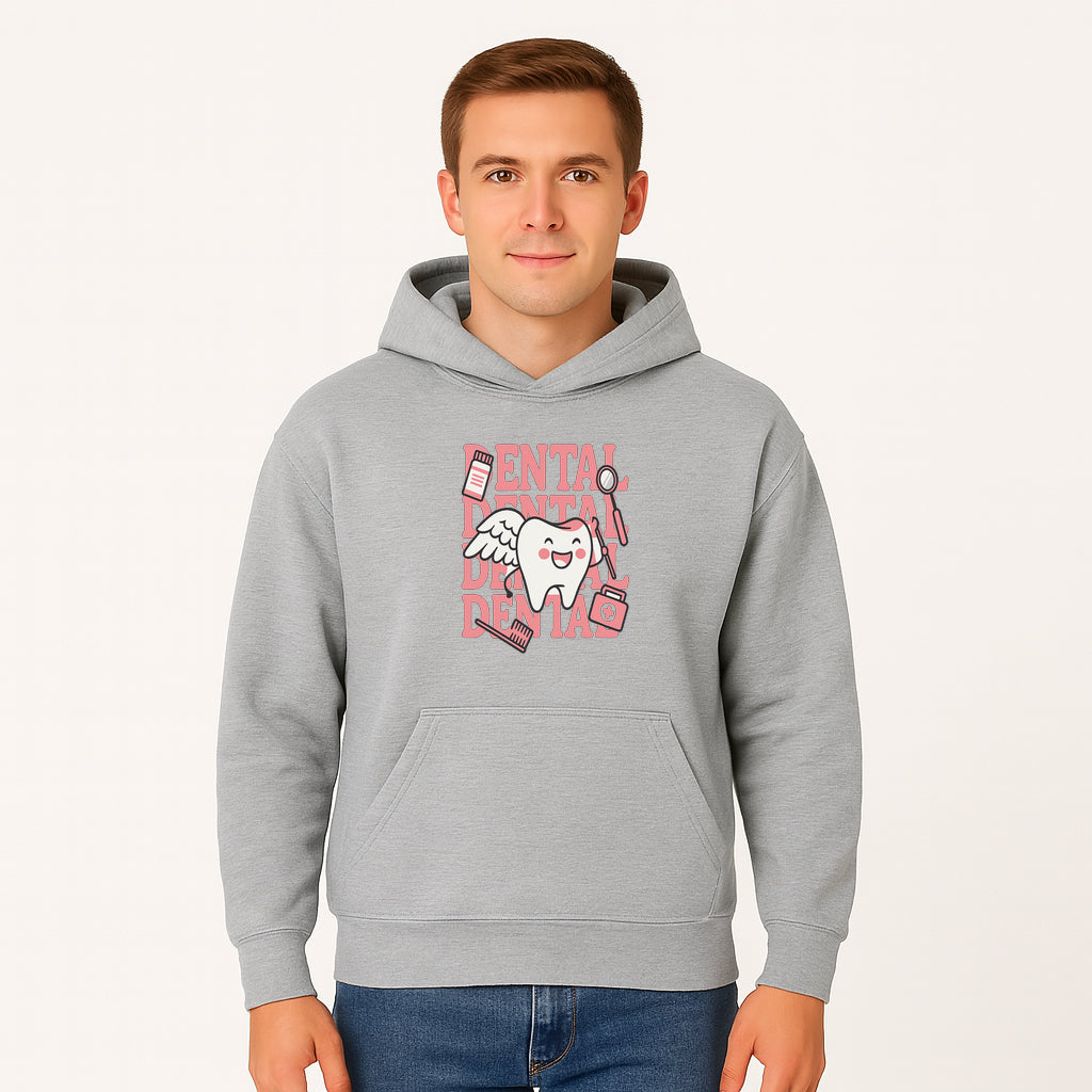 Cute Dental Tooth with Wings Graphic - Dental Care Humor, Teeth Theme, Dental Hygiene Illustration, Kids Dental Gifts - Hoodie 1758250127253.jpg