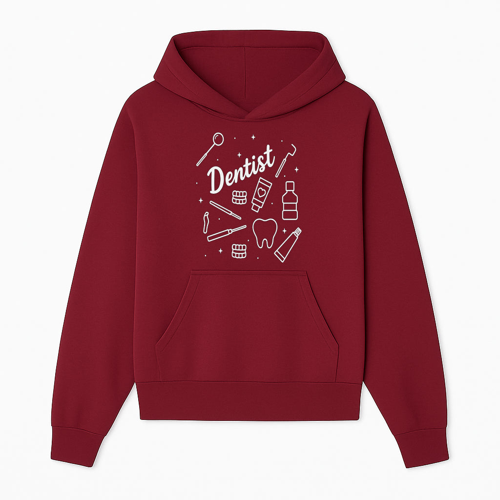 Funny Dentist Themed Wall Art - Dental Tools, Tooth & Hygiene Illustration - Unique Gift for Dental Professionals and Enthusiasts - Hoodie 1758250127257.jpg