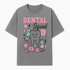 Dental Squad Neon Art Print | Cute Tooth Illustrations | Kids Dental Design | Dental Office Decor | Playful Tooth Brush Graphic - T-shirt 1758250127259.jpg