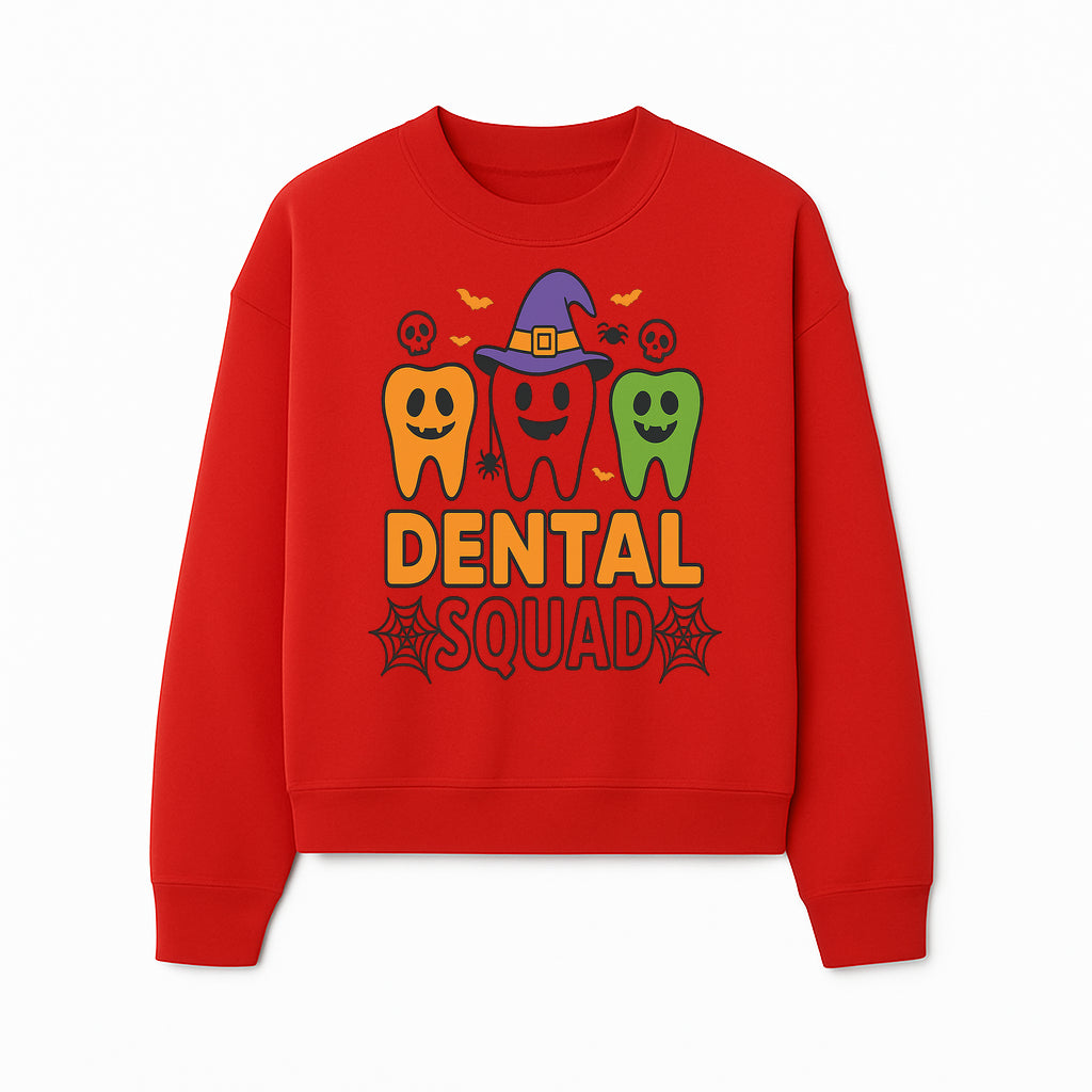 Halloween Dental Squad T-Shirt, Cute Pumpkin Tooth Graphic Tee, Spooky Dentist Apparel for Kids and Adults, Fun Dental Halloween Design - Sweatshirt 1758250127335.jpg