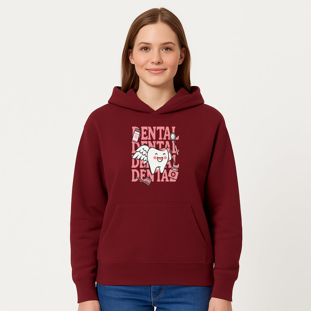 Cute Dental Tooth with Wings Graphic - Dental Care Humor, Teeth Theme, Dental Hygiene Illustration, Kids Dental Gifts - Hoodie 1758250127414.jpg