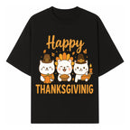 Cute Thanksgiving Cats Decor - Happy Thanksgiving Design with Kittens, Pumpkin, and Pie - Fall Holiday Art for Home Decor and Gifts - T-shirt 1758250127422.jpg