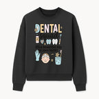 Dental Squad Fun Art Print - Cute Tooth & Dentist Design, Positive Dental Hygiene Quote for Kids' Room or Office Decor - Sweatshirt 1758250127452.jpg