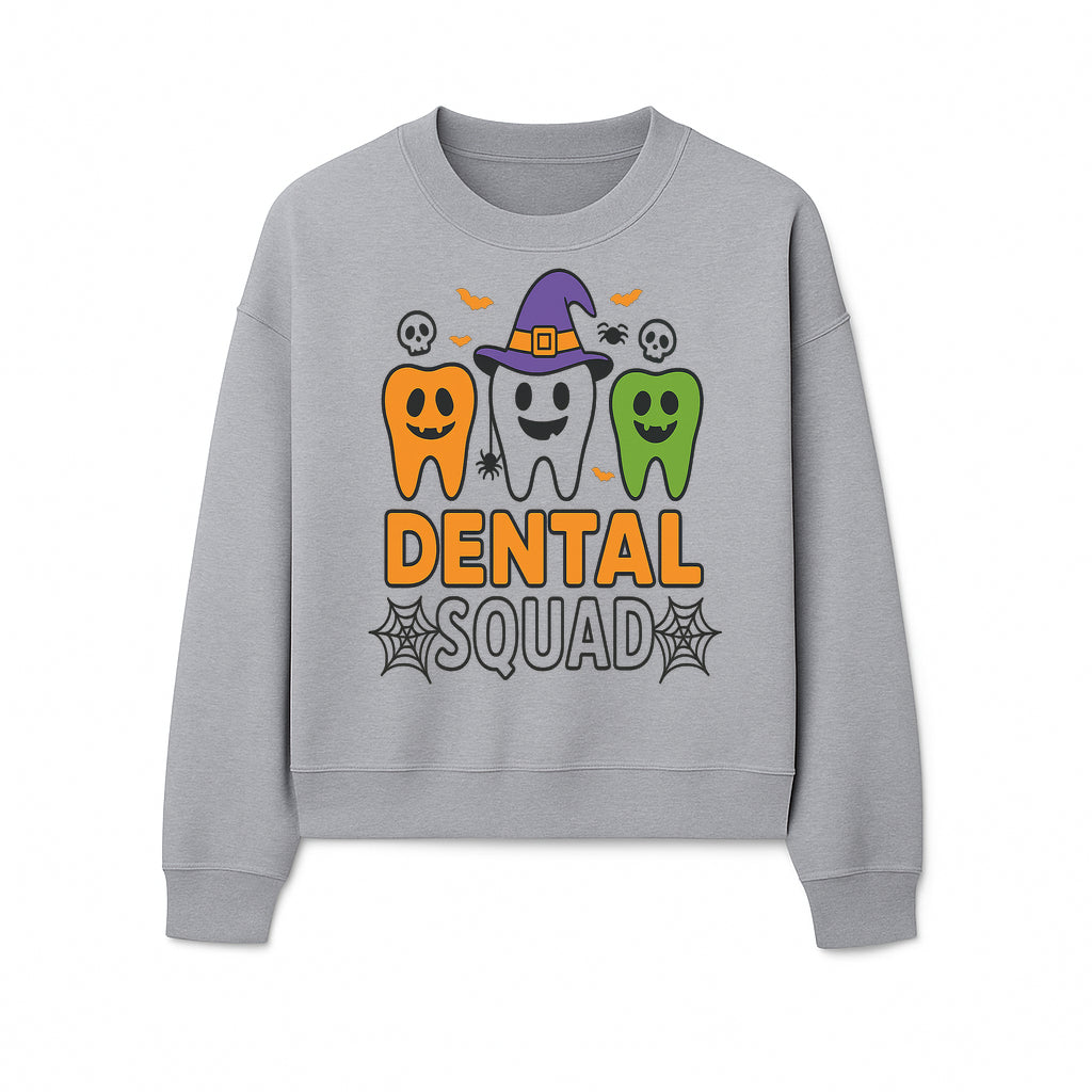 Halloween Dental Squad T-Shirt, Cute Pumpkin Tooth Graphic Tee, Spooky Dentist Apparel for Kids and Adults, Fun Dental Halloween Design - Sweatshirt 1758250127452.jpg