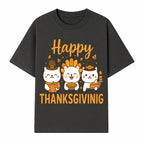 Cute Thanksgiving Cats Decor - Happy Thanksgiving Design with Kittens, Pumpkin, and Pie - Fall Holiday Art for Home Decor and Gifts - T-shirt 1758250127557.jpg