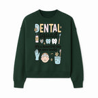Dental Squad Fun Art Print - Cute Tooth & Dentist Design, Positive Dental Hygiene Quote for Kids' Room or Office Decor - Sweatshirt 1758250127604.jpg