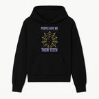 Spooky Skeleton Hand Art Print - 'People Give Me Their Teeth' Gothic Decor, Halloween Wall Art, Unique Gift Idea - Hoodie 1758250127618.jpg