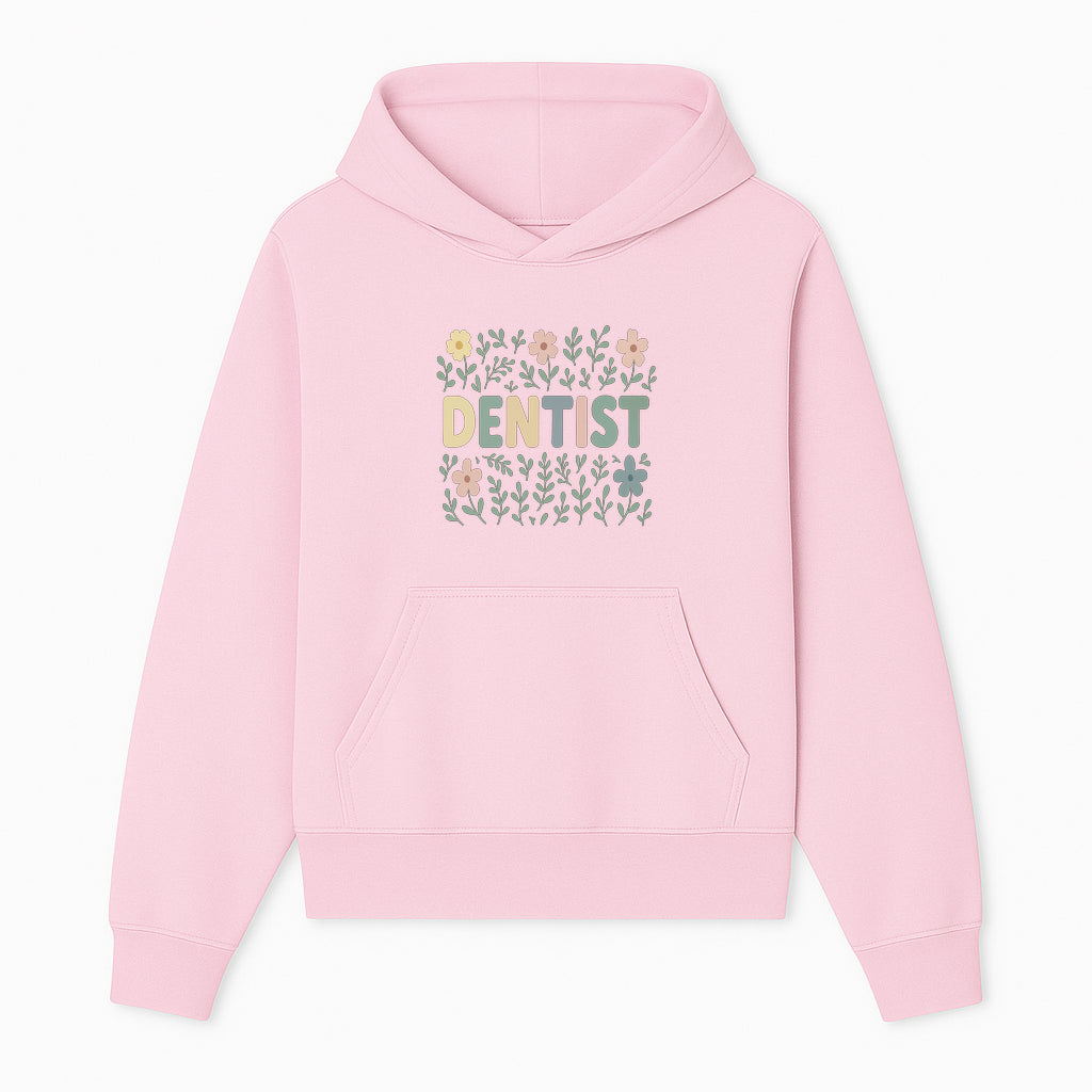 Floral Dentist Sign - Colorful Dental Office Decor - Cute Wall Art for Kids or Adults - Nursery or Clinic Decoration - Hoodie 1758250127643.jpg