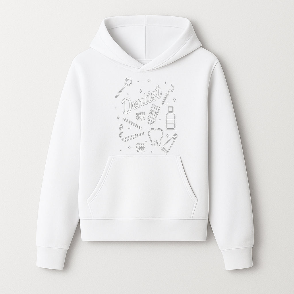 Funny Dentist Themed Wall Art - Dental Tools, Tooth & Hygiene Illustration - Unique Gift for Dental Professionals and Enthusiasts - Hoodie 1758250127854.jpg