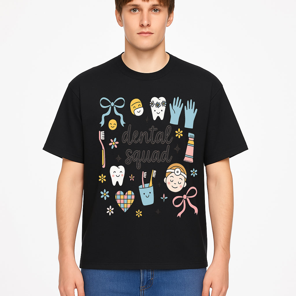 Dental Squad Cute Tooth-Themed Art Print, Kids Dentistry Decor, Fun Dental Hygiene Illustrations, Children's Room Wall Art - T-shirt 1758250127858.jpg