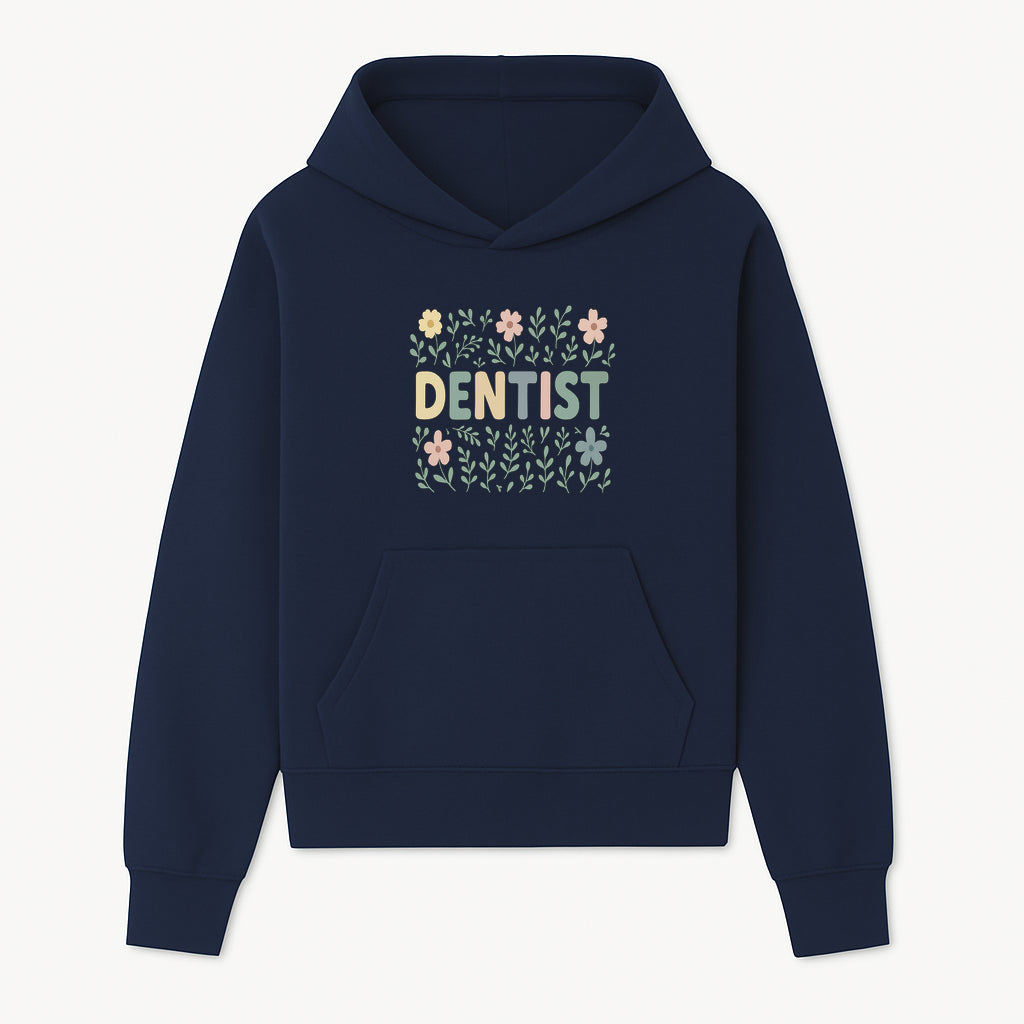 Floral Dentist Sign - Colorful Dental Office Decor - Cute Wall Art for Kids or Adults - Nursery or Clinic Decoration - Hoodie 1758250127934.jpg