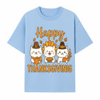 Cute Thanksgiving Cats Decor - Happy Thanksgiving Design with Kittens, Pumpkin, and Pie - Fall Holiday Art for Home Decor and Gifts - T-shirt 1758250128020.jpg