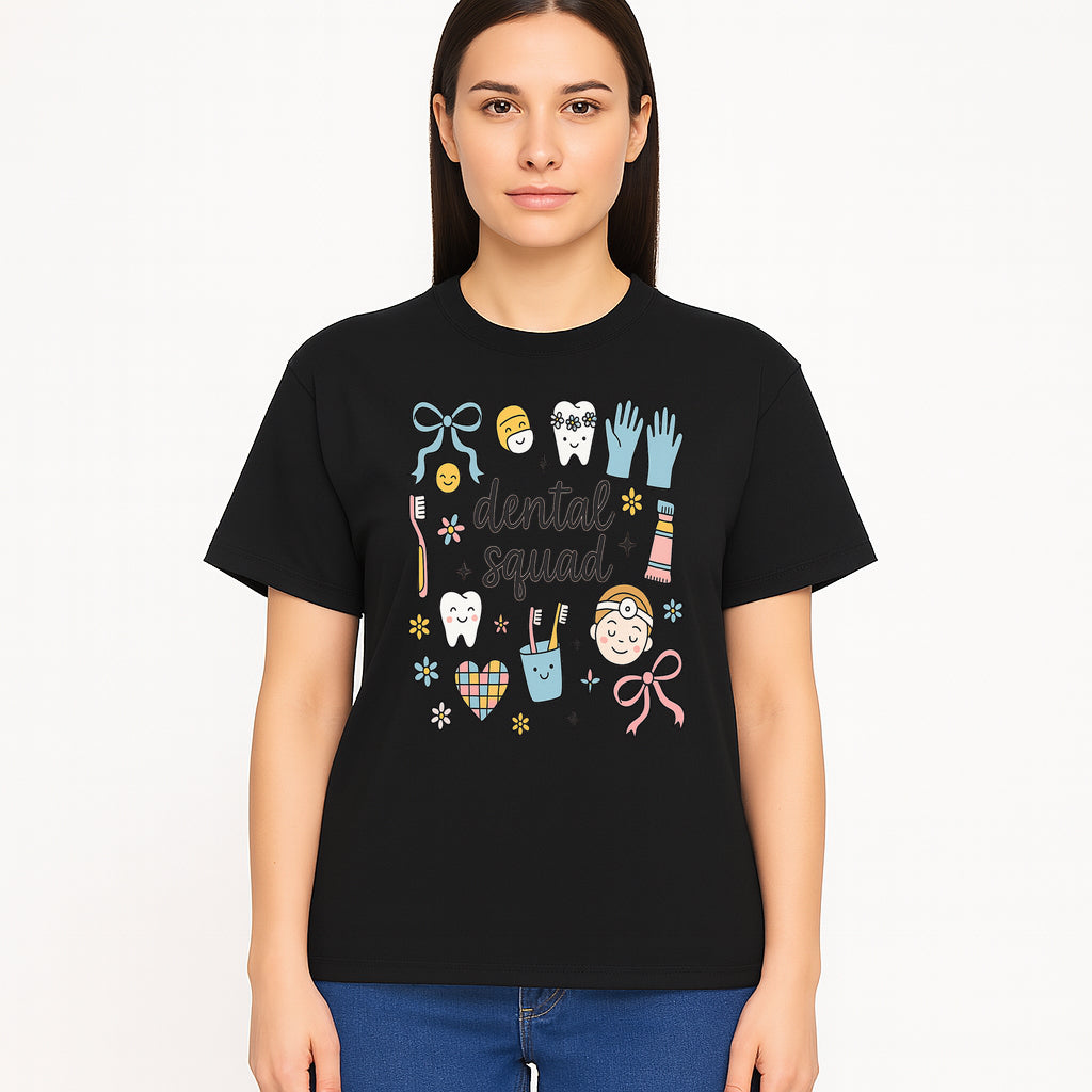Dental Squad Cute Tooth-Themed Art Print, Kids Dentistry Decor, Fun Dental Hygiene Illustrations, Children's Room Wall Art - T-shirt 1758250128025.jpg