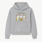 Easter Bunny Celebration Art Print | Cute Bunnies with Eggs, Carrots & Chick | Spring Holiday Decor for Kids' Rooms - Hoodie 1758250128210.jpg