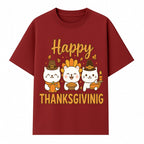 Cute Thanksgiving Cats Decor - Happy Thanksgiving Design with Kittens, Pumpkin, and Pie - Fall Holiday Art for Home Decor and Gifts - T-shirt 1758250128288.jpg