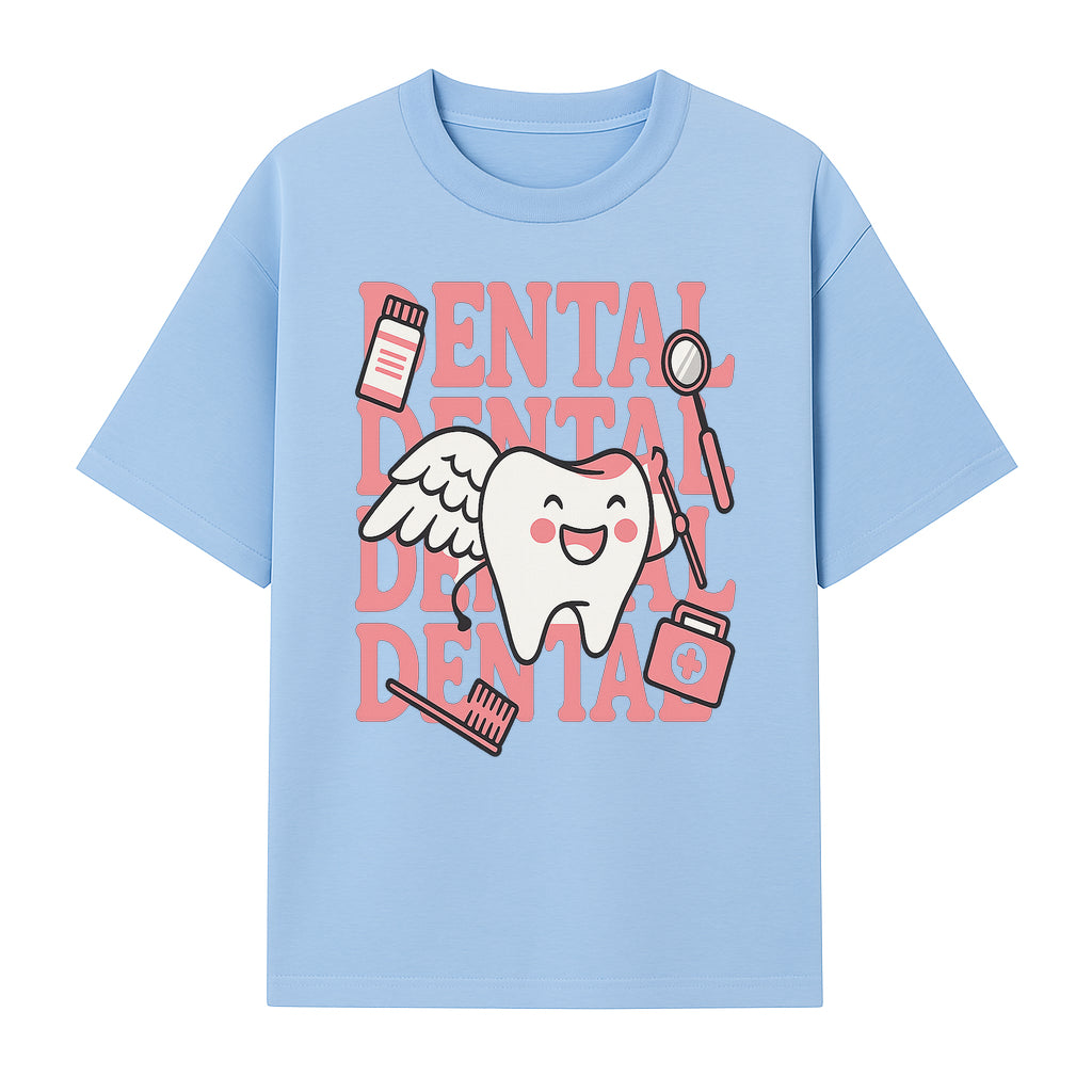 Cute Dental Tooth with Wings Graphic - Dental Care Humor, Teeth Theme, Dental Hygiene Illustration, Kids Dental Gifts - T-shirt 1758250128396.jpg