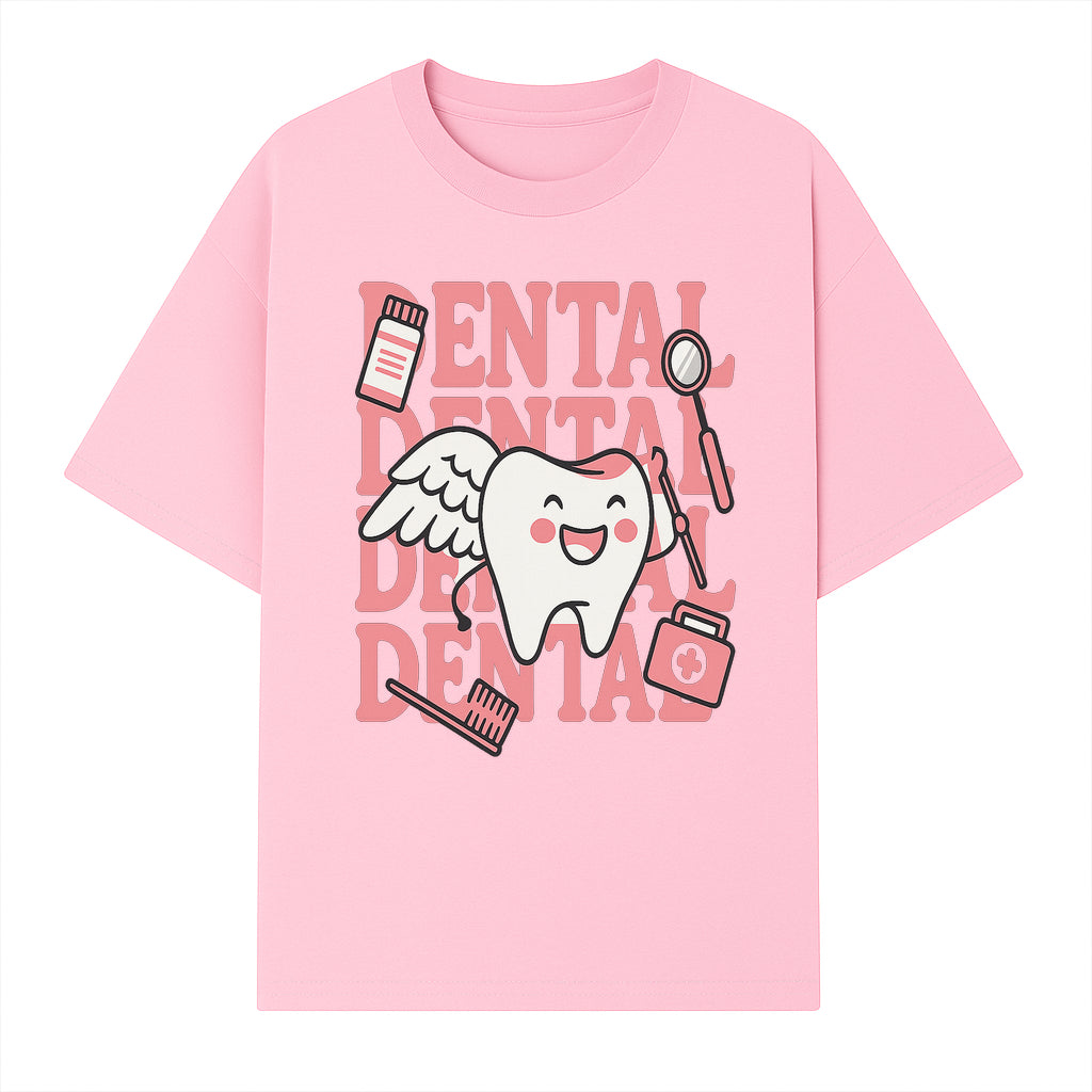 Cute Dental Tooth with Wings Graphic - Dental Care Humor, Teeth Theme, Dental Hygiene Illustration, Kids Dental Gifts - T-shirt 1758250128576.jpg