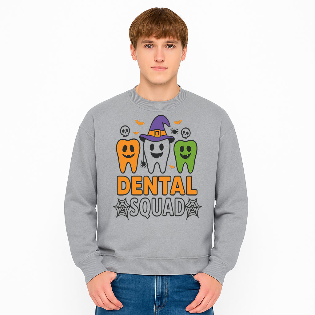 Halloween Dental Squad T-Shirt, Cute Pumpkin Tooth Graphic Tee, Spooky Dentist Apparel for Kids and Adults, Fun Dental Halloween Design - Sweatshirt 1758250128750.jpg