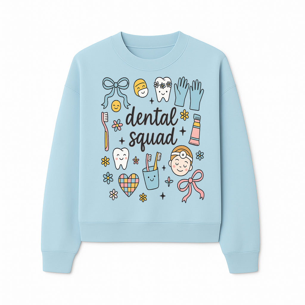 Dental Squad Cute Tooth-Themed Art Print, Kids Dentistry Decor, Fun Dental Hygiene Illustrations, Children's Room Wall Art - Sweatshirt 1758250128861.jpg