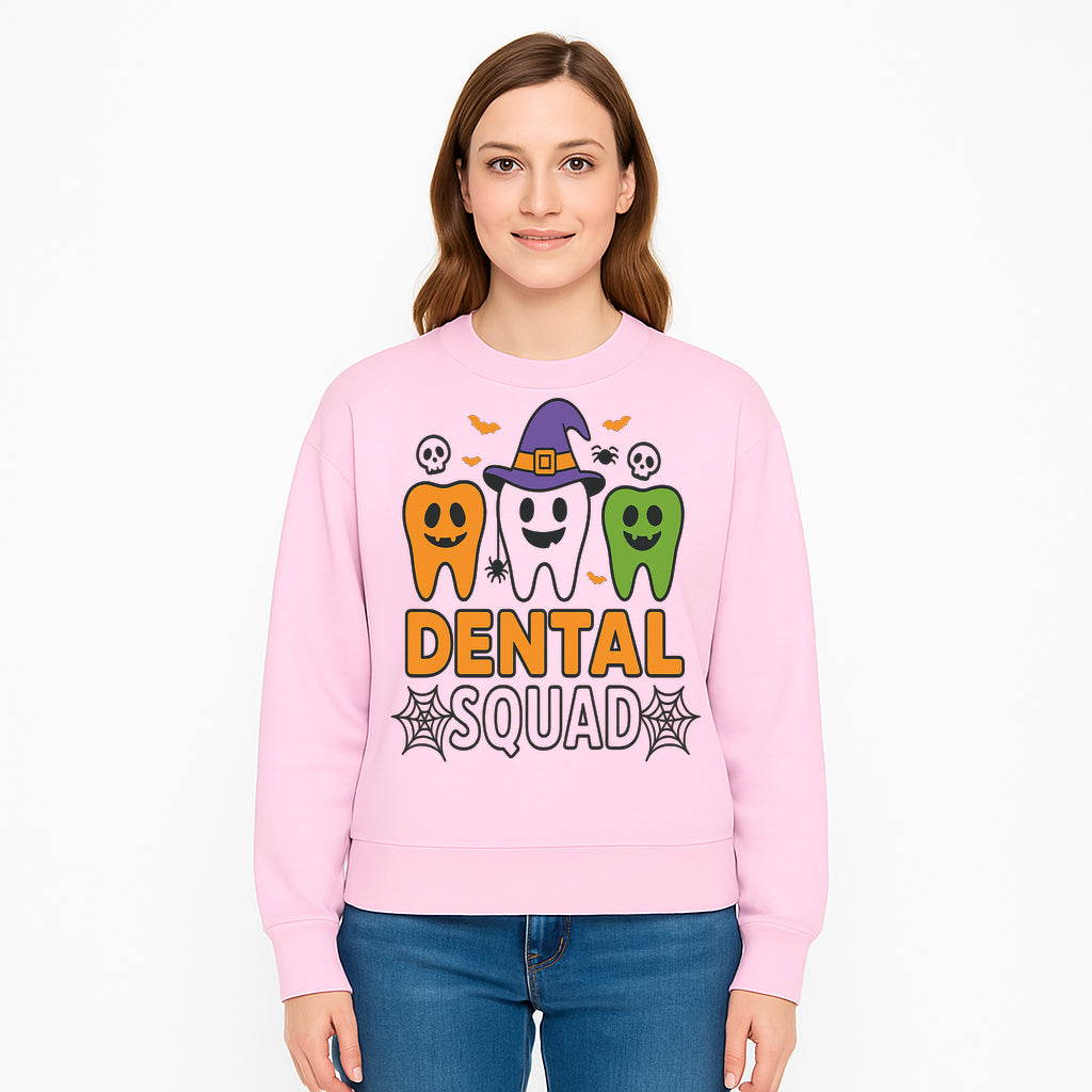 Halloween Dental Squad T-Shirt, Cute Pumpkin Tooth Graphic Tee, Spooky Dentist Apparel for Kids and Adults, Fun Dental Halloween Design - Sweatshirt 1758250128884.jpg