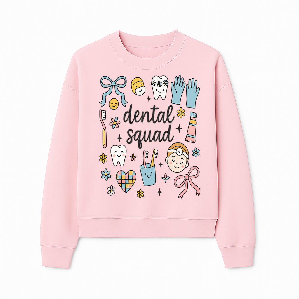 Dental Squad Cute Tooth-Themed Art Print, Kids Dentistry Decor, Fun Dental Hygiene Illustrations, Children's Room Wall Art - Sweatshirt 1758250128960.jpg