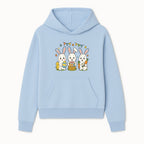 Easter Bunny Celebration Art Print | Cute Bunnies with Eggs, Carrots & Chick | Spring Holiday Decor for Kids' Rooms - Hoodie 1758250128997.jpg