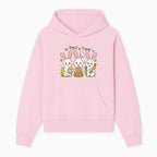 Easter Bunny Celebration Art Print | Cute Bunnies with Eggs, Carrots & Chick | Spring Holiday Decor for Kids' Rooms - Hoodie 1758250129129.jpg