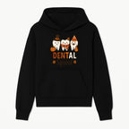 Cute Dental Squad Fall Design, Adorable Tooth Characters with Pumpkin, Autumn Themed, Kids Dental Health Awareness Art Print - Hoodie 1758250129132.jpg