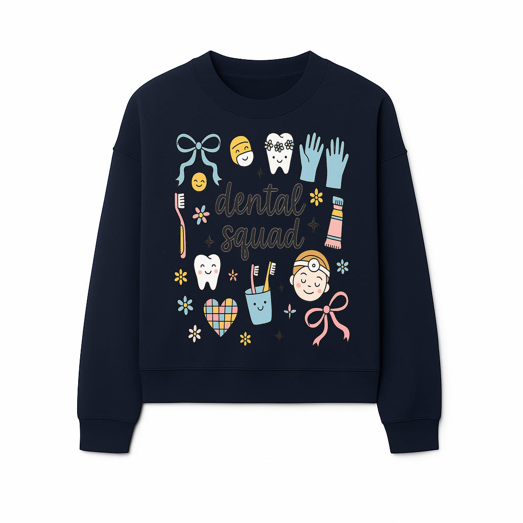 Dental Squad Cute Tooth-Themed Art Print, Kids Dentistry Decor, Fun Dental Hygiene Illustrations, Children's Room Wall Art - Sweatshirt 1758250129296.jpg