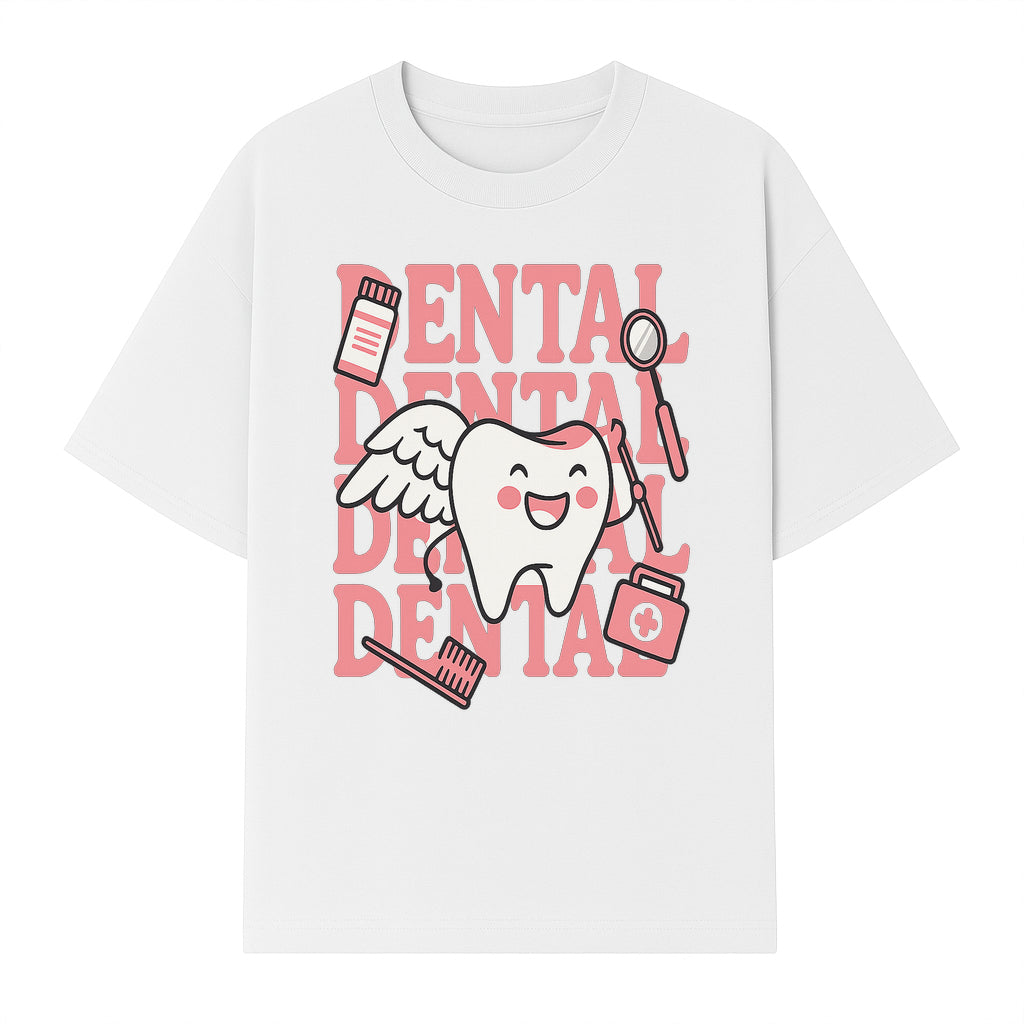 Cute Dental Tooth with Wings Graphic - Dental Care Humor, Teeth Theme, Dental Hygiene Illustration, Kids Dental Gifts - T-shirt 1758250129329.jpg