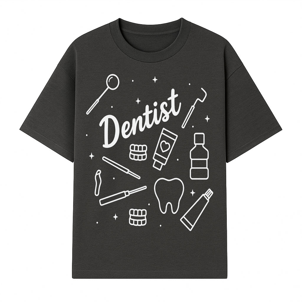 Funny Dentist Themed Wall Art - Dental Tools, Tooth & Hygiene Illustration - Unique Gift for Dental Professionals and Enthusiasts - T-shirt 1758250129577.jpg
