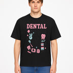 Dental Squad Neon Art Print | Cute Tooth Illustrations | Kids Dental Design | Dental Office Decor | Playful Tooth Brush Graphic - T-shirt 1758250129606.jpg