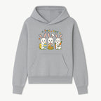Easter Bunny Celebration Art Print | Cute Bunnies with Eggs, Carrots & Chick | Spring Holiday Decor for Kids' Rooms - Hoodie 1758250129712.jpg