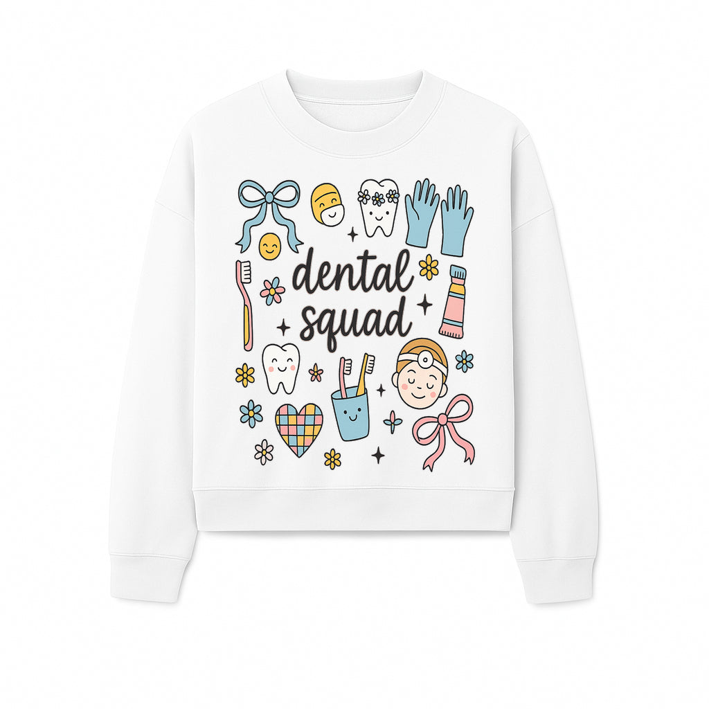 Dental Squad Cute Tooth-Themed Art Print, Kids Dentistry Decor, Fun Dental Hygiene Illustrations, Children's Room Wall Art - Sweatshirt 1758250129725.jpg