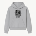 Floral Tooth Design Art Print - Black and White Graphic Decor for Dental Offices, Home, or Gifts - Hoodie 1758250130246.jpg