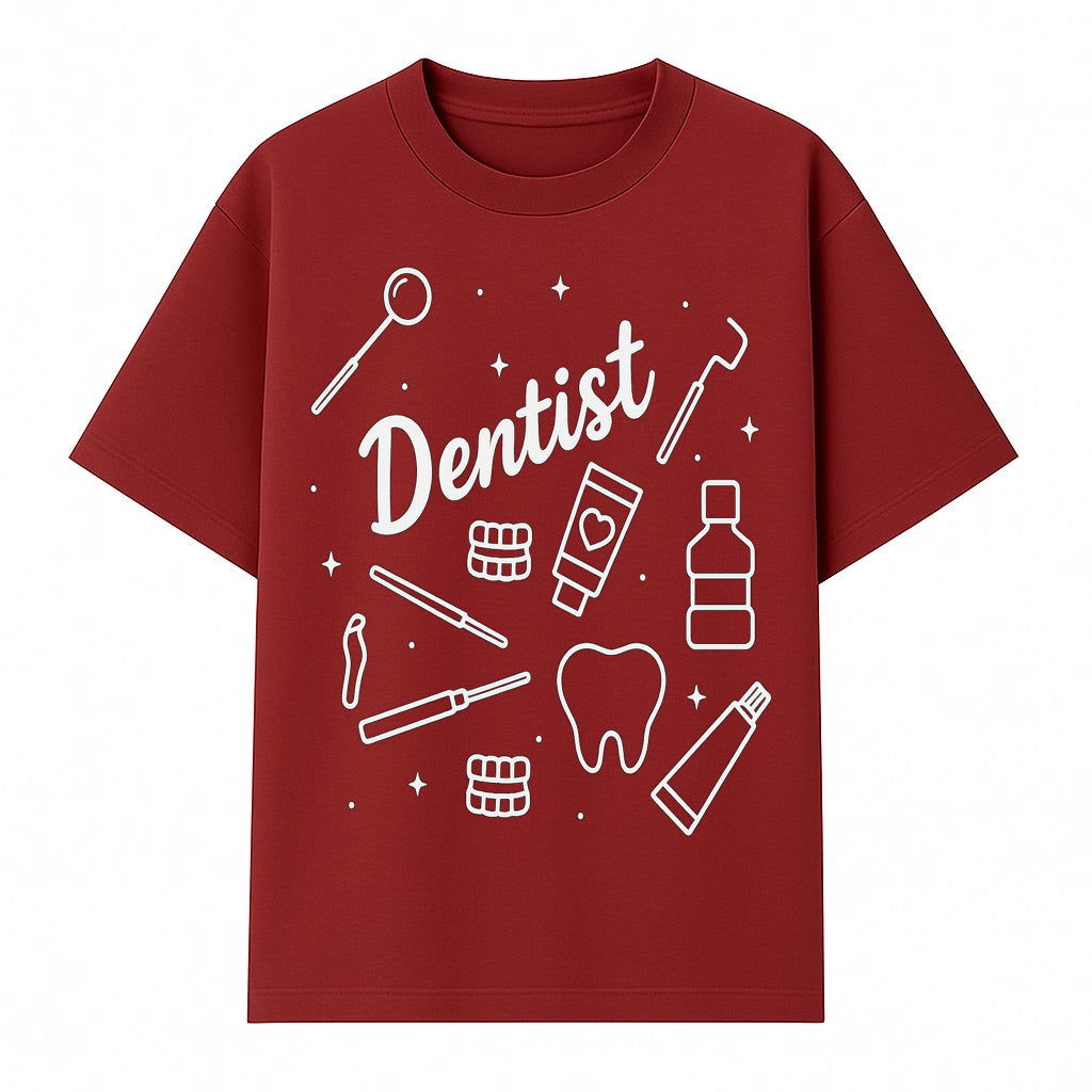 Funny Dentist Themed Wall Art - Dental Tools, Tooth & Hygiene Illustration - Unique Gift for Dental Professionals and Enthusiasts - T-shirt 1758250130362.jpg