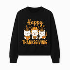 Cute Thanksgiving Cats Decor - Happy Thanksgiving Design with Kittens, Pumpkin, and Pie - Fall Holiday Art for Home Decor and Gifts - Sweatshirt 1758250130593.jpg