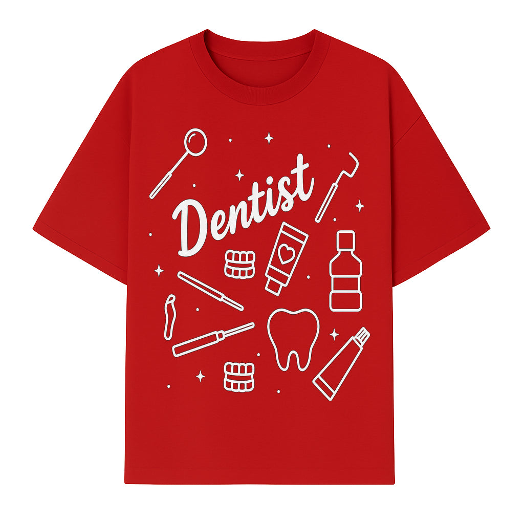 Funny Dentist Themed Wall Art - Dental Tools, Tooth & Hygiene Illustration - Unique Gift for Dental Professionals and Enthusiasts - T-shirt 1758250130678.jpg