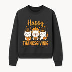 Cute Thanksgiving Cats Decor - Happy Thanksgiving Design with Kittens, Pumpkin, and Pie - Fall Holiday Art for Home Decor and Gifts - Sweatshirt 1758250130719.jpg