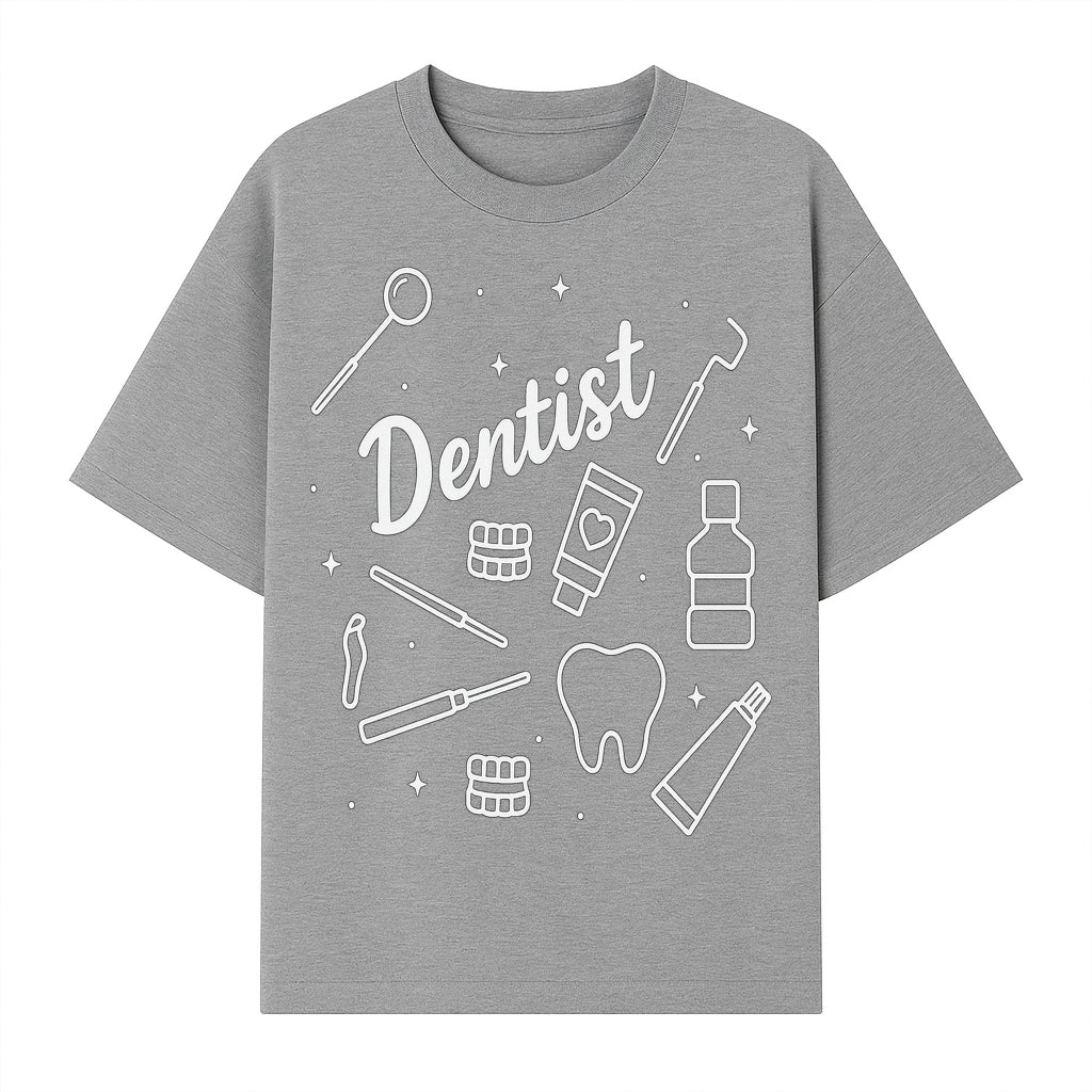 Funny Dentist Themed Wall Art - Dental Tools, Tooth & Hygiene Illustration - Unique Gift for Dental Professionals and Enthusiasts - T-shirt 1758250130807.jpg