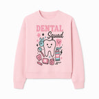 Dental Squad Neon Art Print | Cute Tooth Illustrations | Kids Dental Design | Dental Office Decor | Playful Tooth Brush Graphic - Sweatshirt 1758250130848.jpg