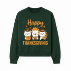Cute Thanksgiving Cats Decor - Happy Thanksgiving Design with Kittens, Pumpkin, and Pie - Fall Holiday Art for Home Decor and Gifts - Sweatshirt 1758250130913.jpg