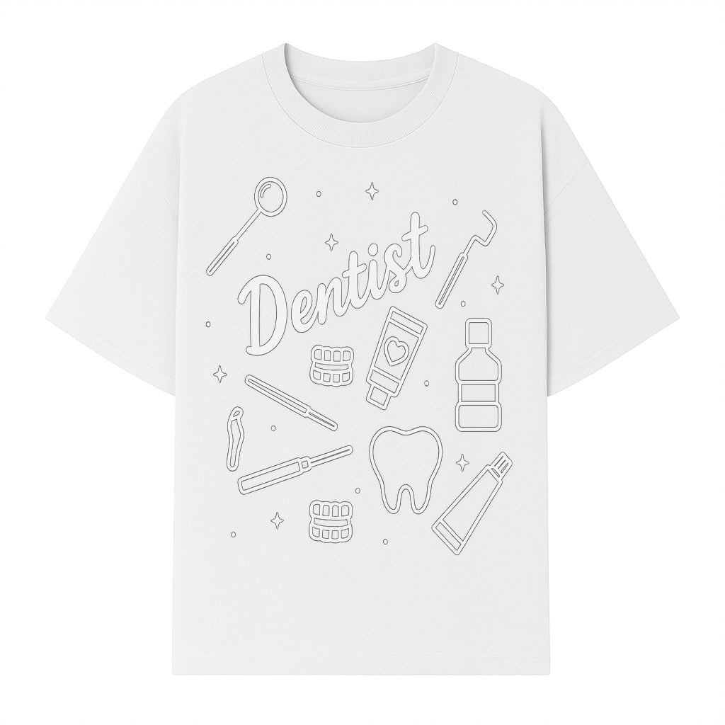 Funny Dentist Themed Wall Art - Dental Tools, Tooth & Hygiene Illustration - Unique Gift for Dental Professionals and Enthusiasts - T-shirt 1758250130948.jpg